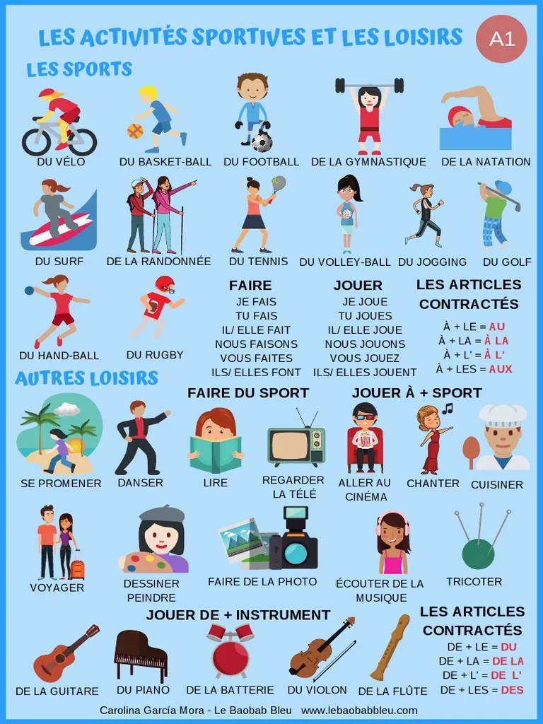 Les Loisirs Et Les Activités Sportives
