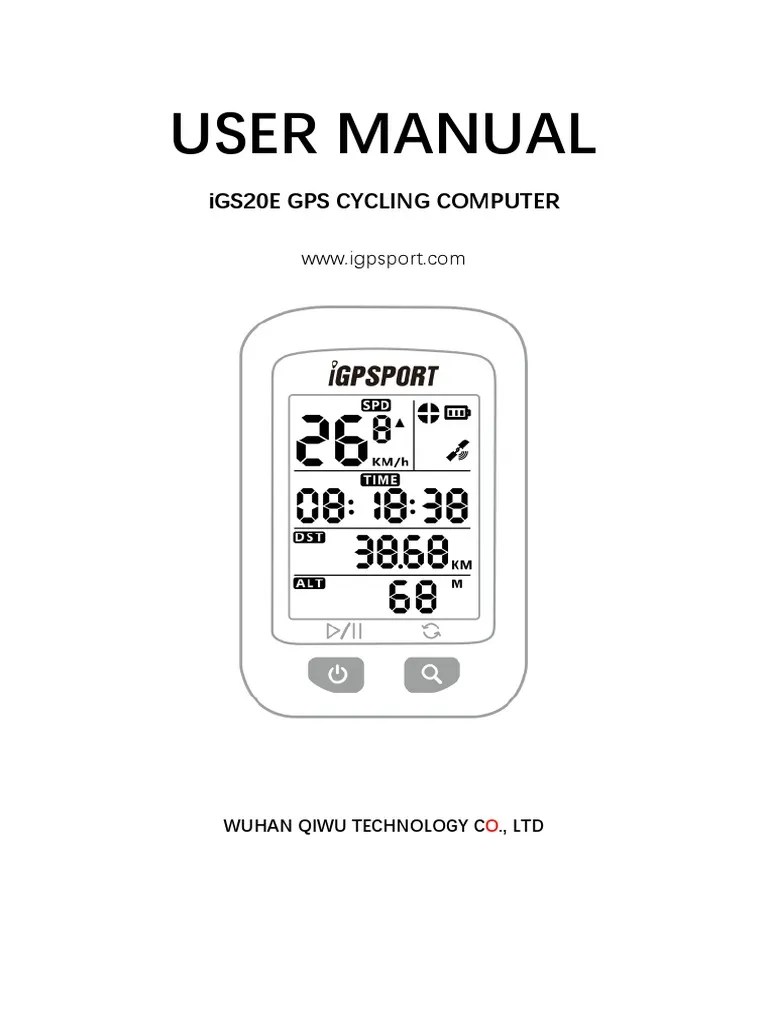 User Manual Igs20E Gps Cycling Computer PDF Computer File Usb