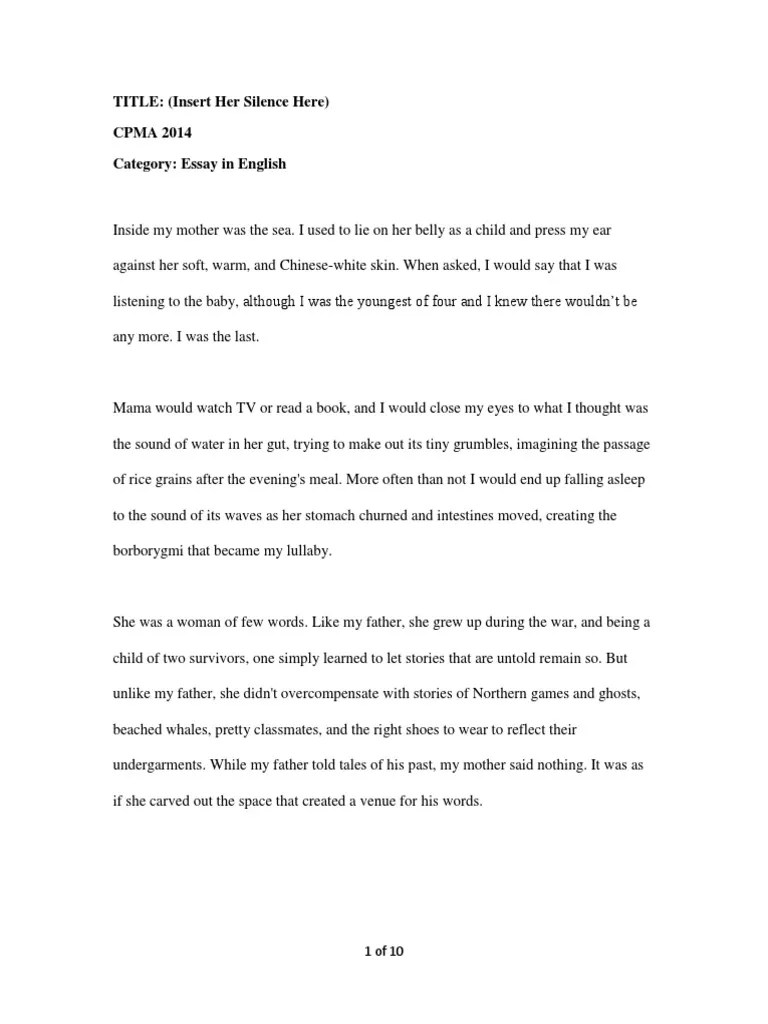 (Insert Her Silence Here) by Shakira Andrea Sison PDF