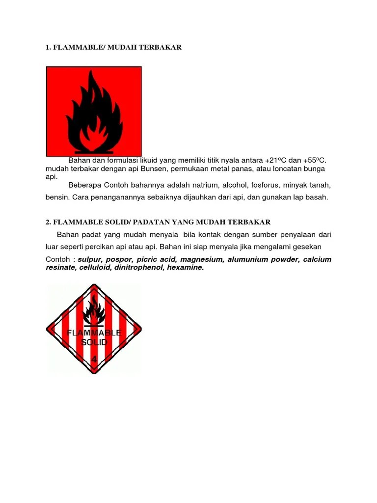 Tugas Kimia Simbol Bahan Kimia Berbahaya | PDF