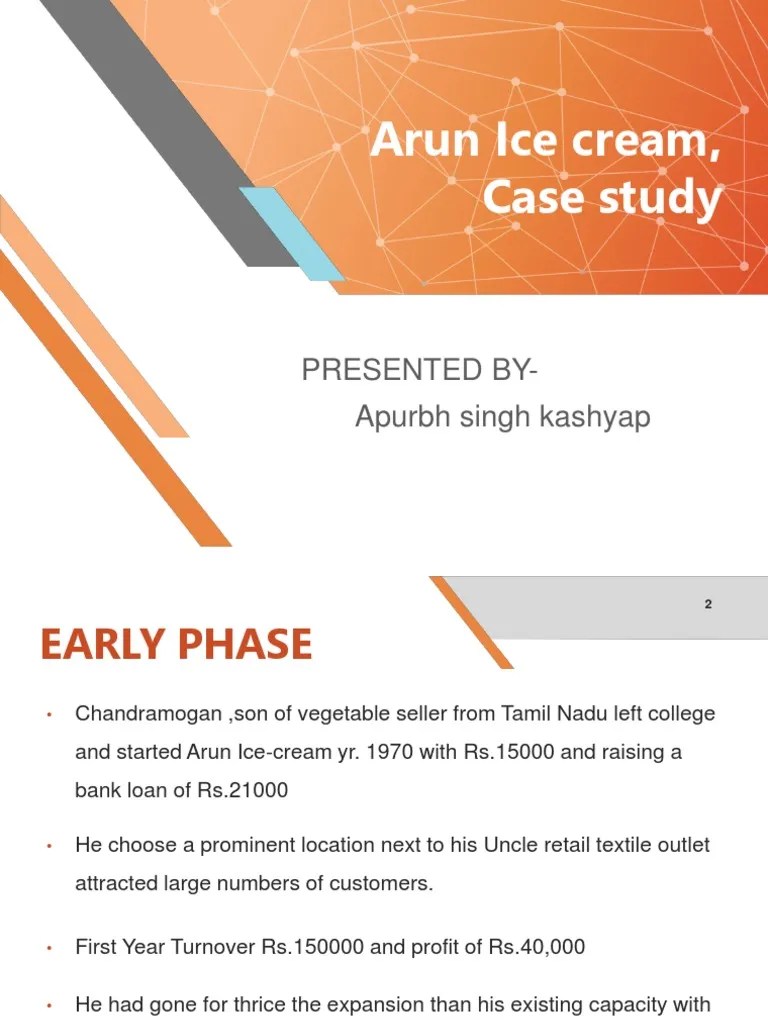 Arun Ice Cream, Case Study PDF Retail Ice Cream
