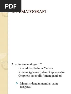 Sinematografi 1 2017 | PDF
