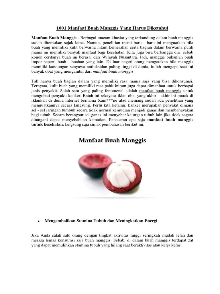 Deskripsi Buah Manggis Dalam Bahasa Inggris Seputar Buah