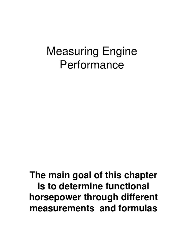Chapter 6 Measuring Engine Performance PDF Horsepower Internal