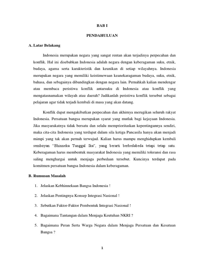 Bab 5 Integritas Nasional Dalam Bingkai Bhinneka Tunggal Ika | PDF