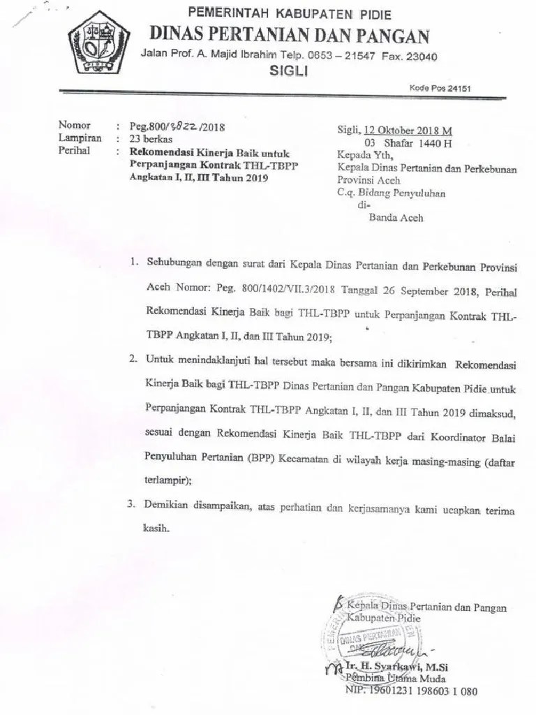 Rekomendasi Dinas Pertanian | PDF