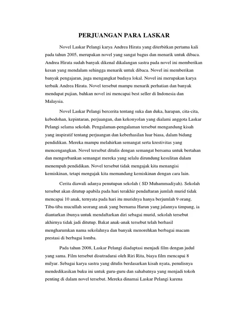 Kritik Sastra Laskar Pelangi | PDF