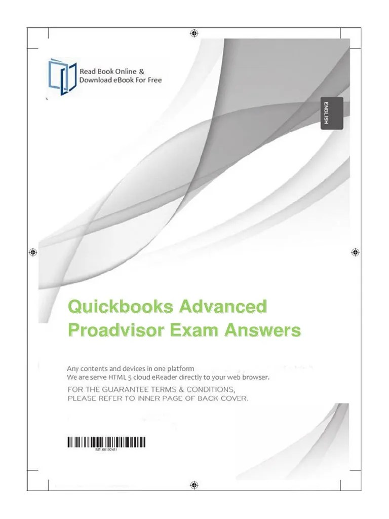 Quickbooks Advanced Proadvisor Exam Answers Quick Books Books