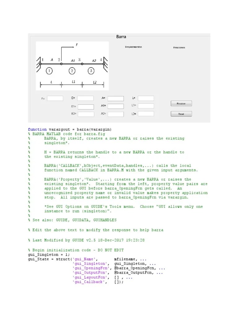 Function Varargout Barra (Varargin) PDF Object Science