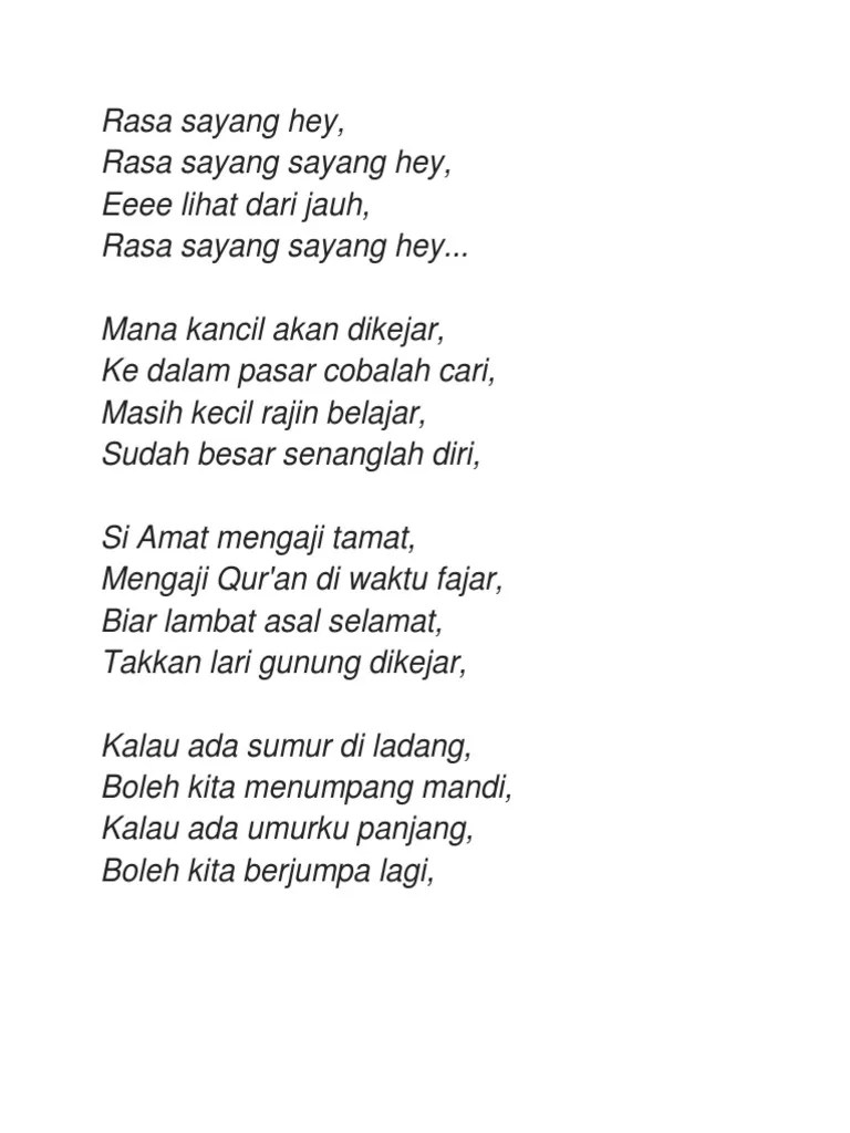 Kalau Ada Sumur Di Ladang