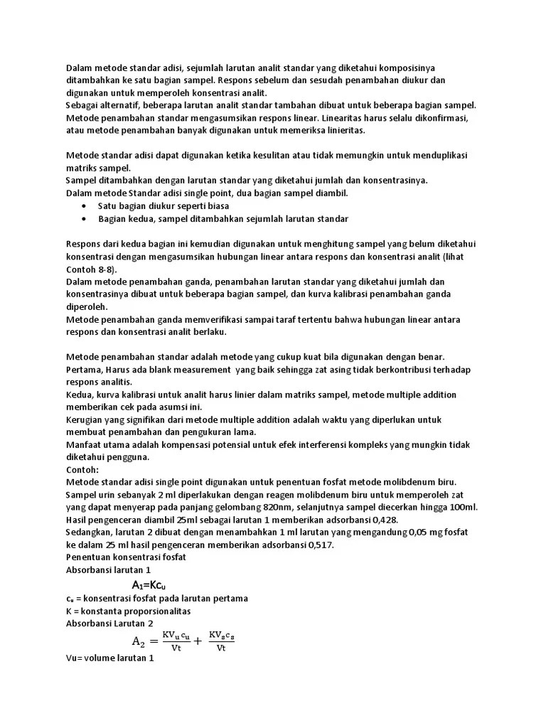 Metode Standar Adisi | PDF