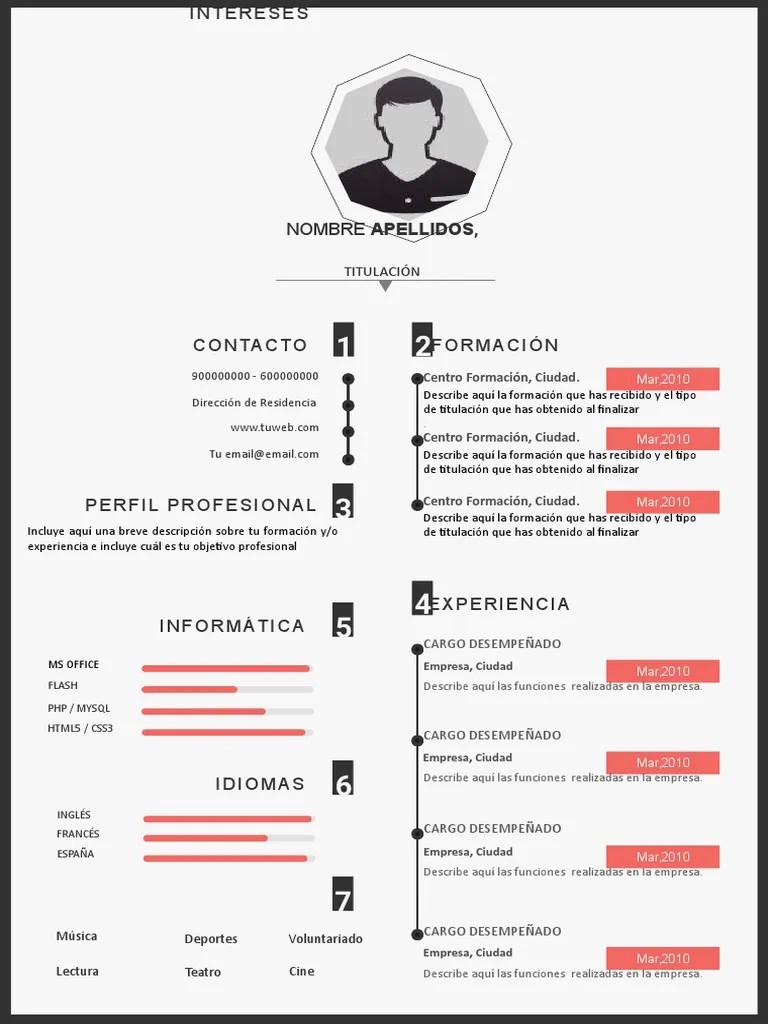 Plantilla Curriculum Vitae 4