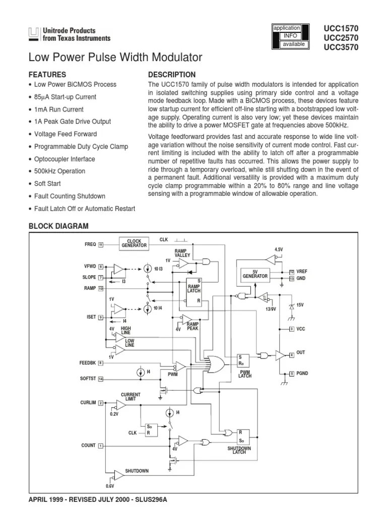 Low Power Pulse Width Modulator Description Features PDF Mosfet
