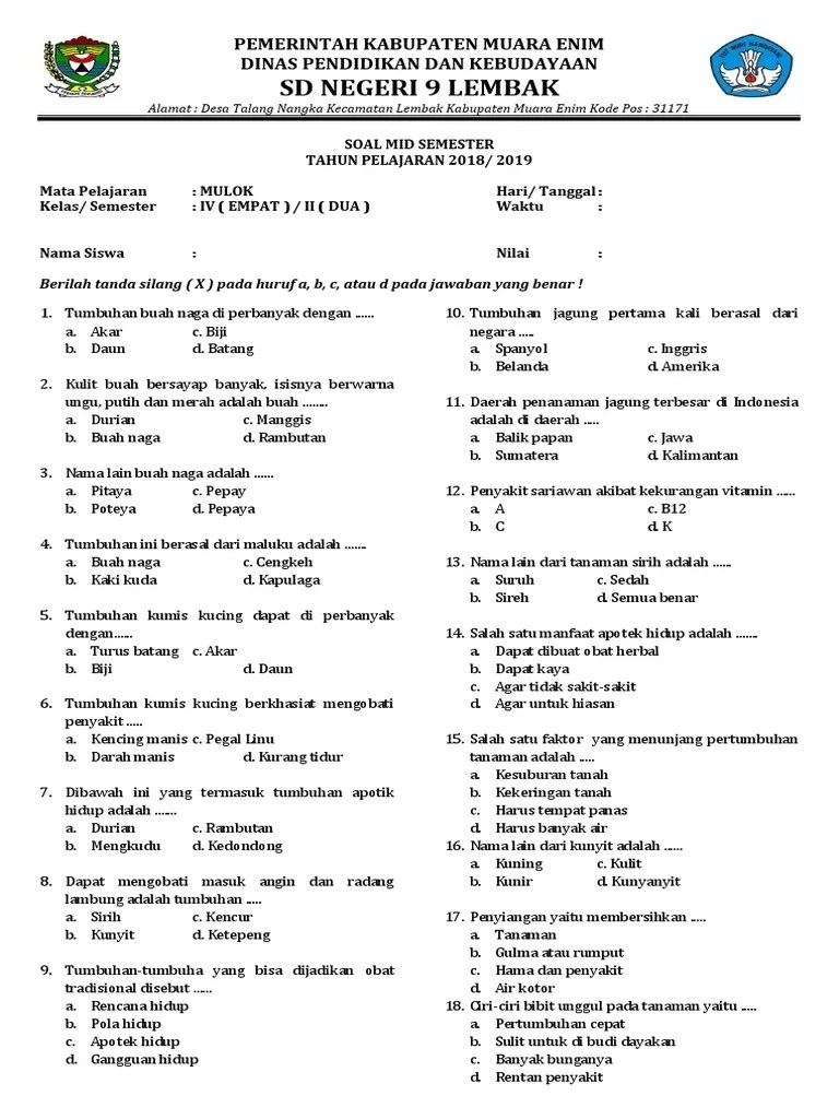 Soal Peribahasa Sd Pilihan Ganda Beserta Jawaban File Ini