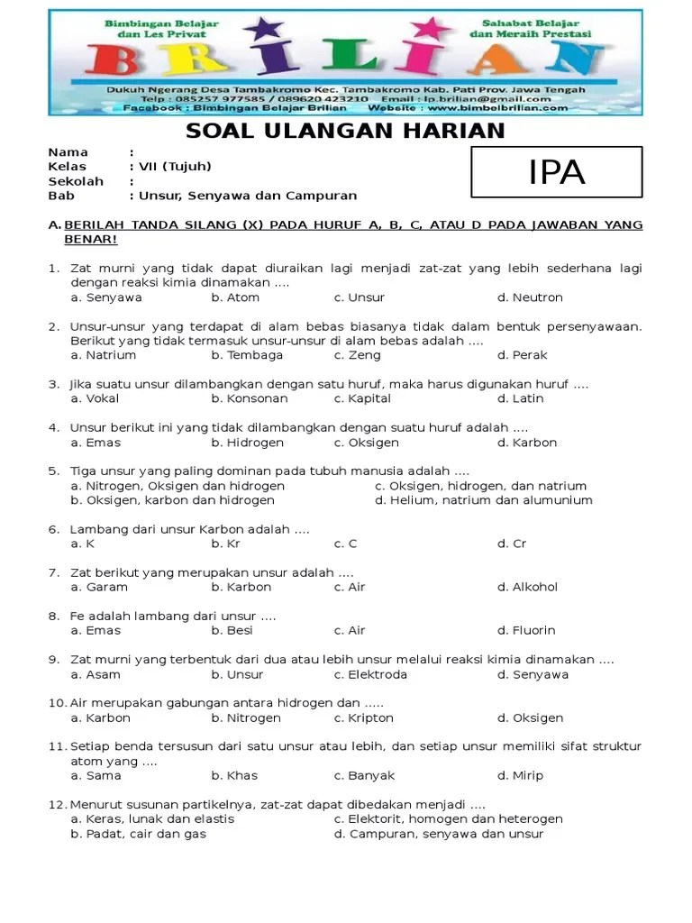 Cuka Termasuk Unsur Senyawa Atau Campuran Berbagai Unsur