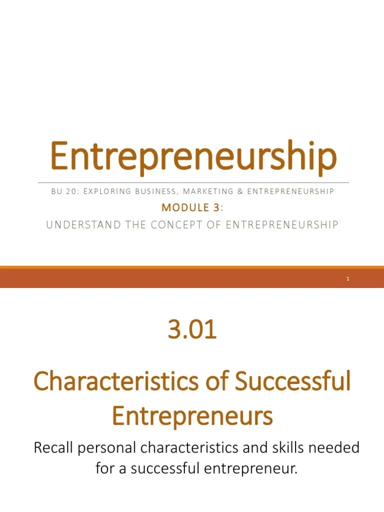 Module 3 Entrepreneurship Business Plan Entrepreneurship