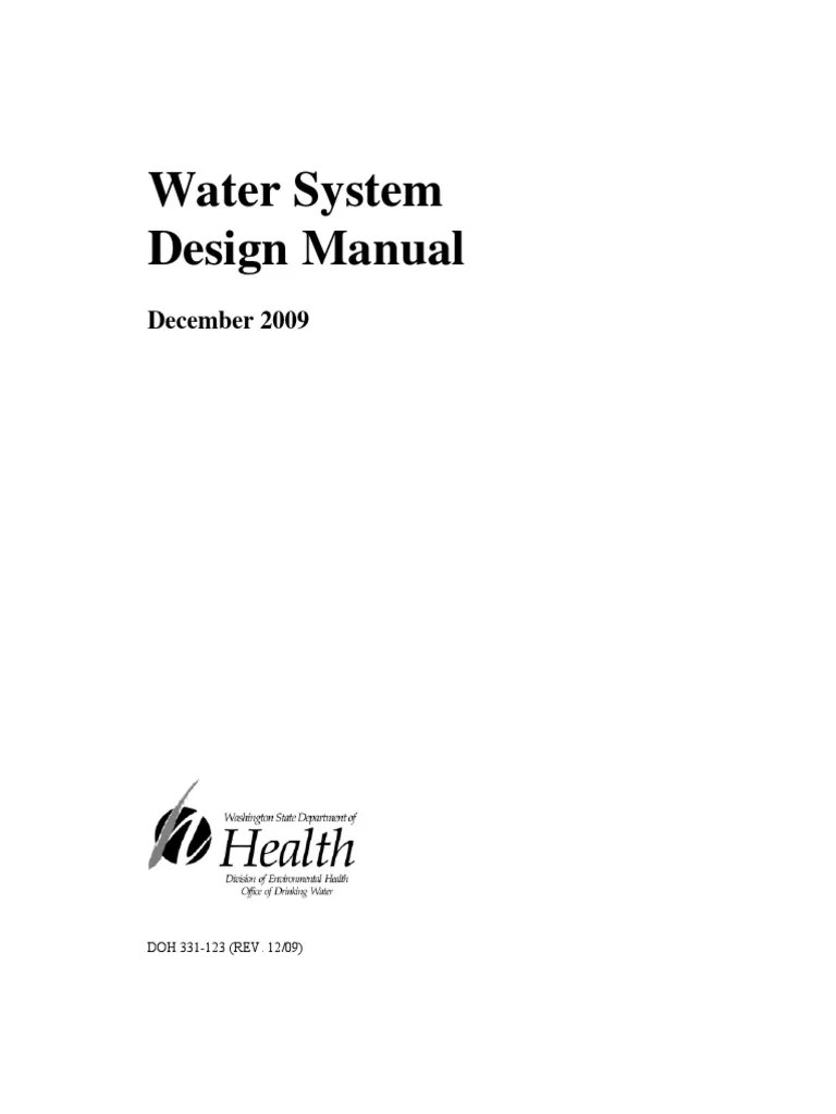 Water System Design Manual PDF PDF Water Supply Network Water