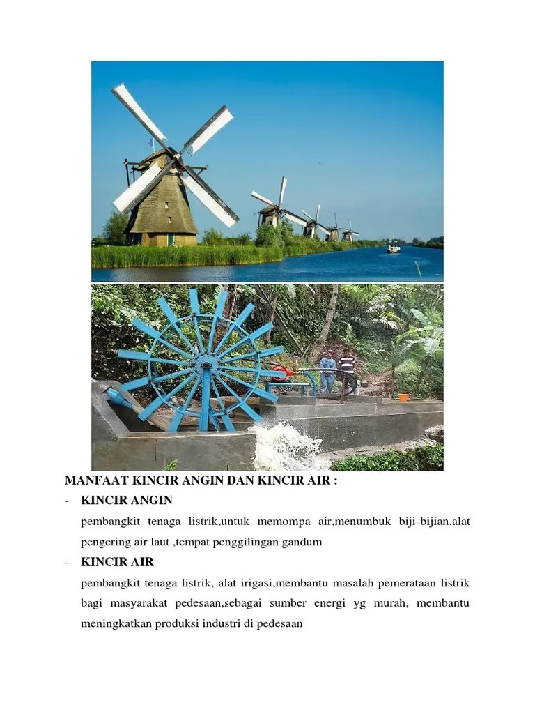Manfaat Kincir Angin Dan Kincir Air | PDF