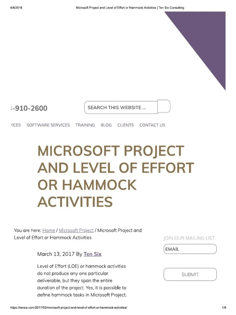 LOE and Hammock Task PDF