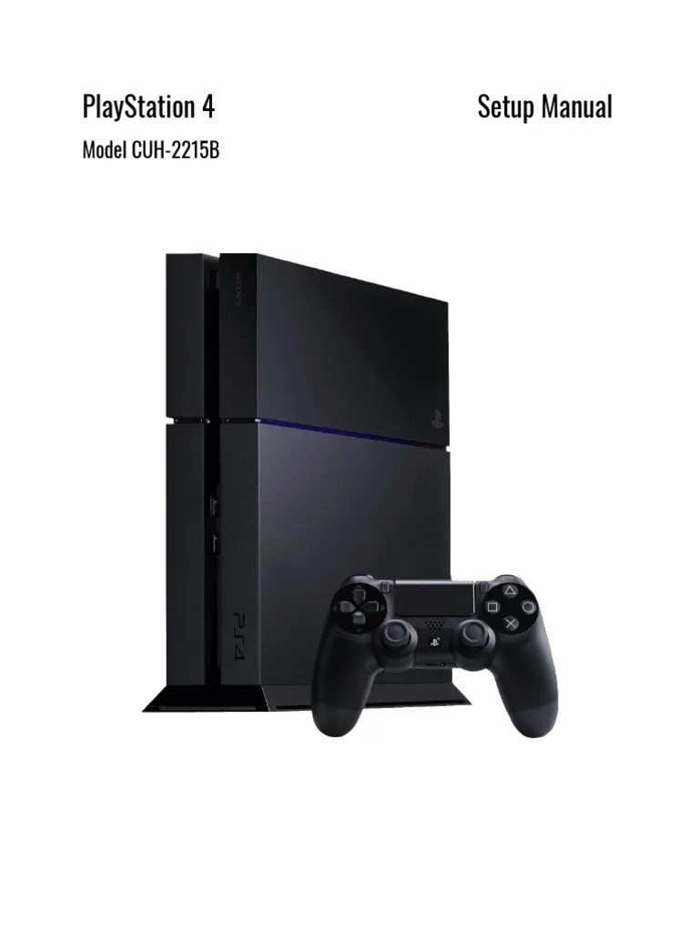 Playstation 4 Setup Manual: Model Cuh-2215B | PDF | Play Station | Wi Fi