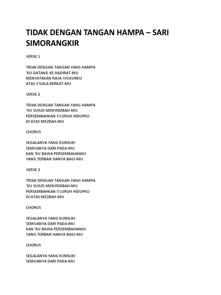 Lirik Bukan Dengan Barang Fana | PDF