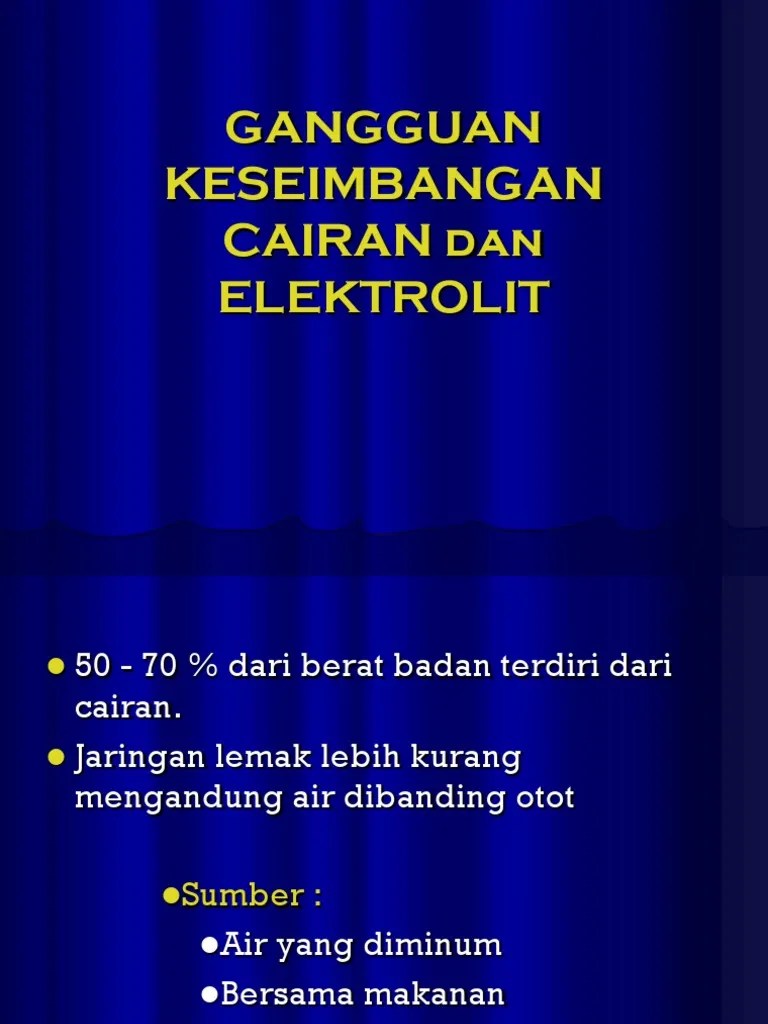Gangguan Keseimbangan Cairan Dan Elektrolit | PDF