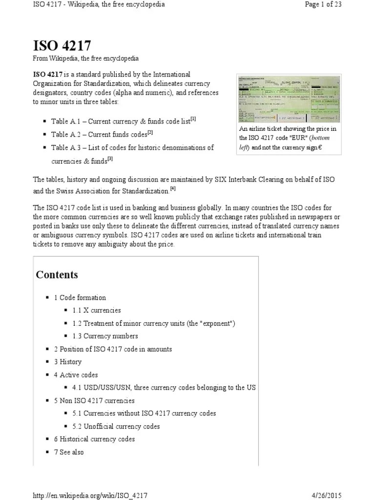 Currencies code ISO_4217.pdf Currency International Finance