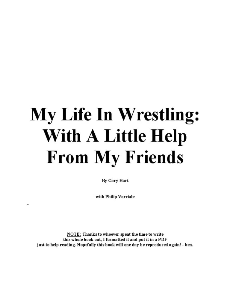 GARY HARTMY LIFE IN WRESTLING.pdf Professional Wrestling Sports