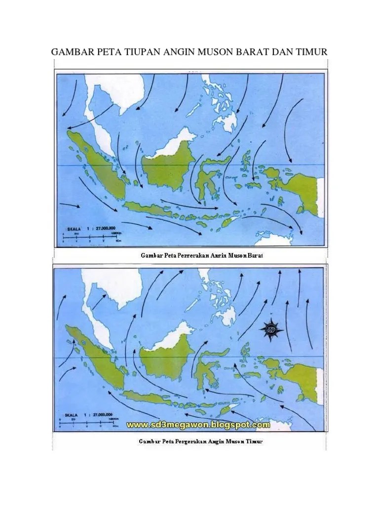 45SNG Gambar Angin Muson Barat Dan Timur