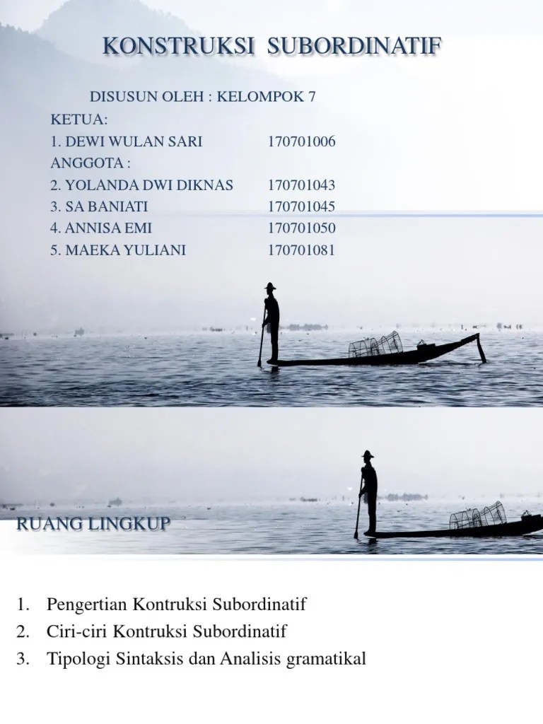 Konstruksi Subordinatif | PDF