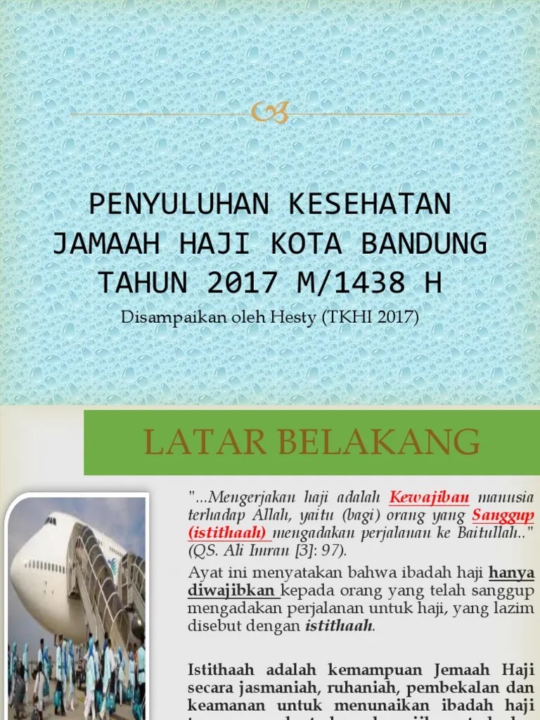 Materi Penyuluhan Jamaah Haji PDF | PDF