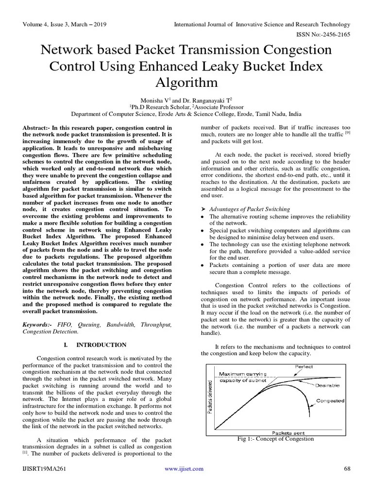 Network Based Packet Transmission Congestion Control Using Enhanced