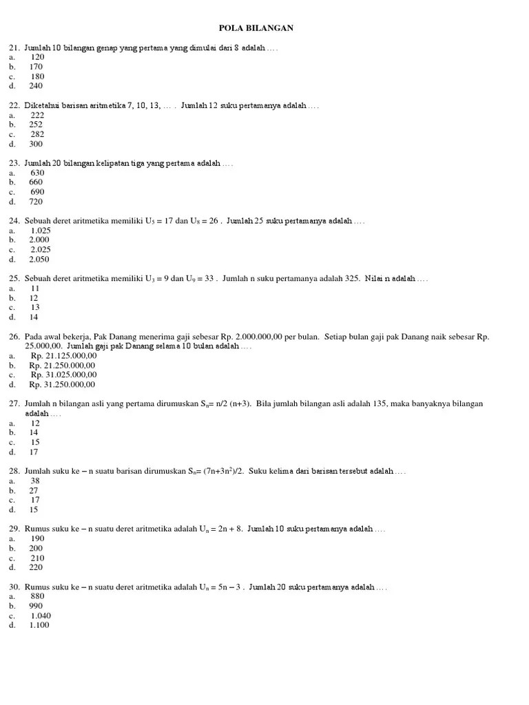 Pola Bilangan Ririn | PDF