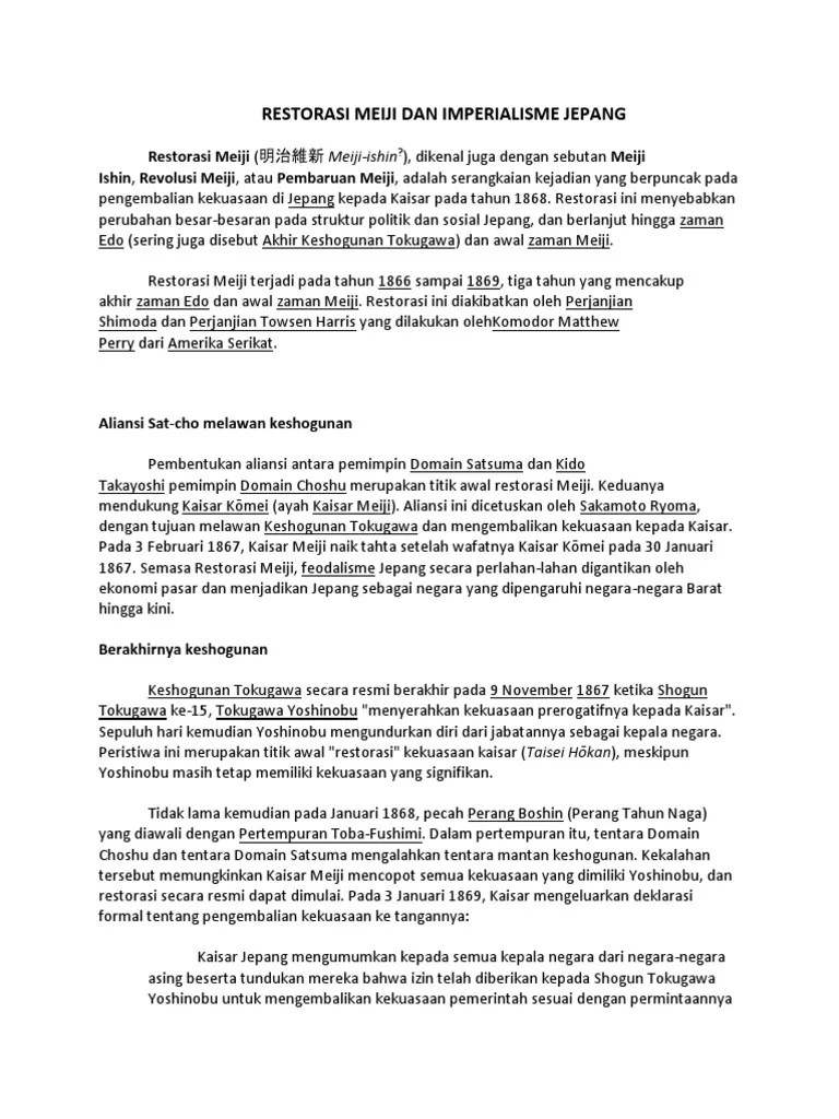 Restorasi Meiji | PDF