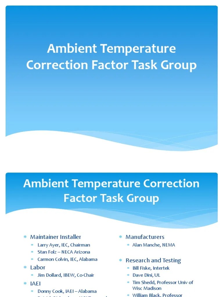 Ambient Temperature Correction Factor TG 11605 2.186191639 PDF