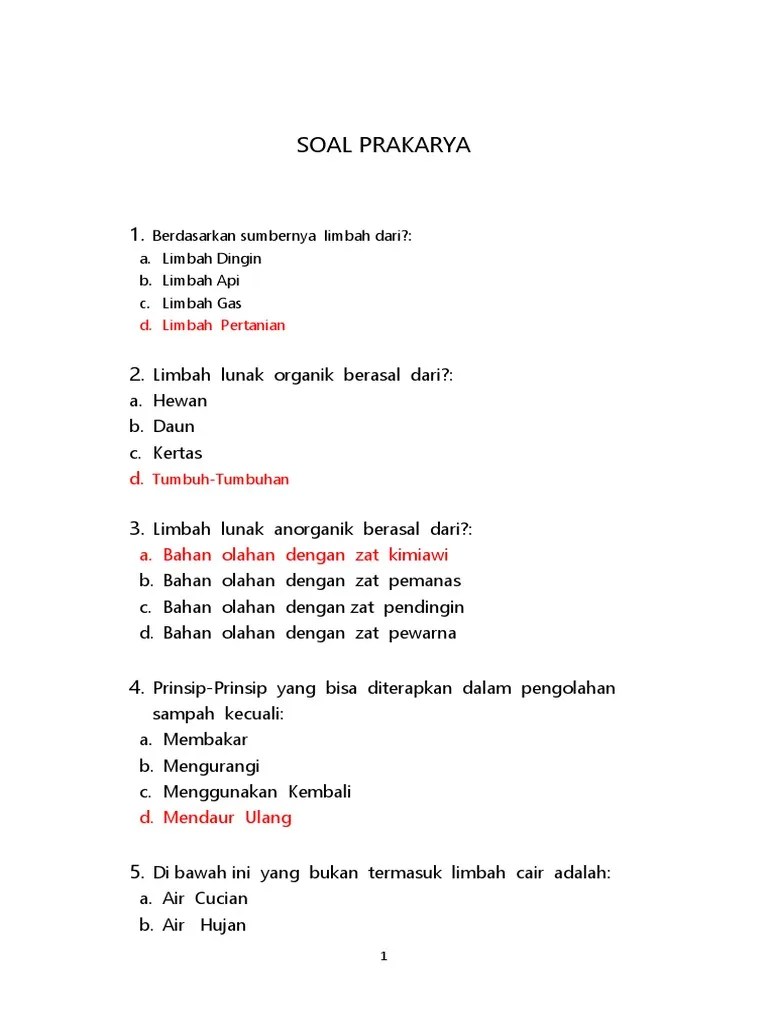 Sifat Dari Limbah Lunak Anorganik Adalah