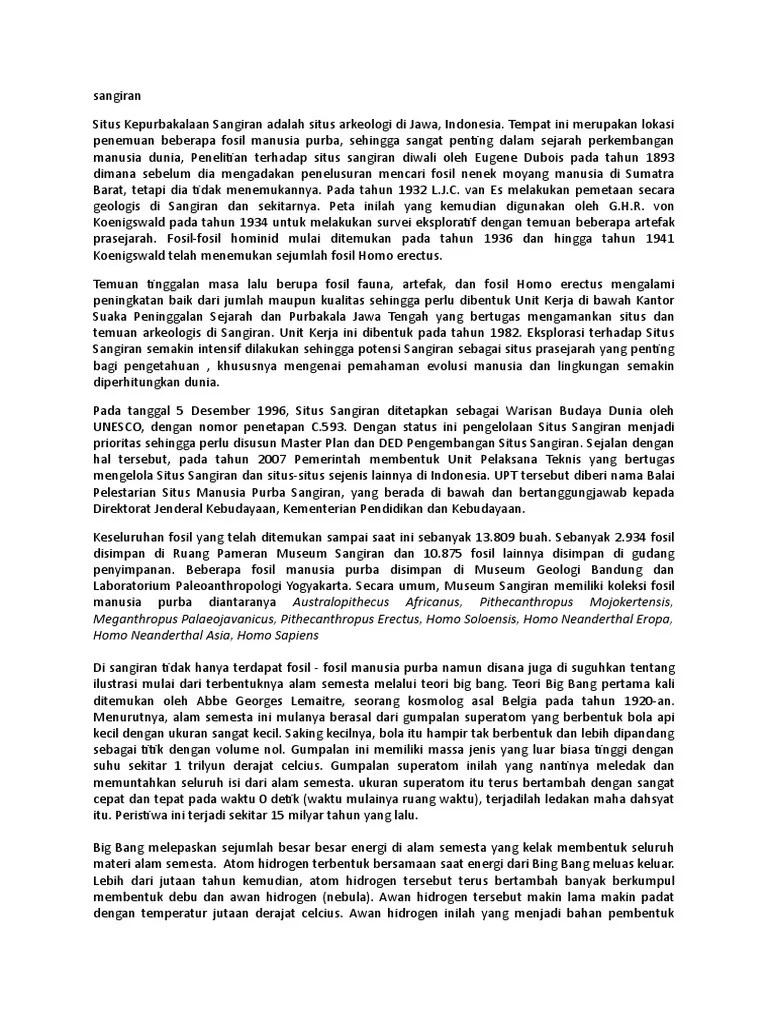 Mengapa Sangiran Disebut Sebagai Laboratorium Situs