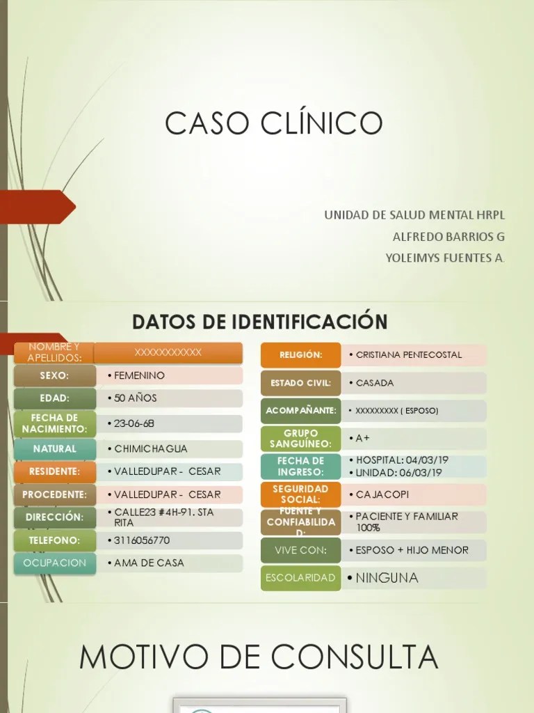 Caso Clinico Psiquiatria depresion mayor Depresión (estado de ánimo