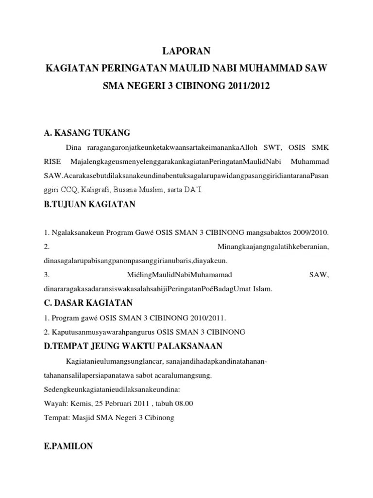 Kegiatan Maulid Nabi Sunda | PDF