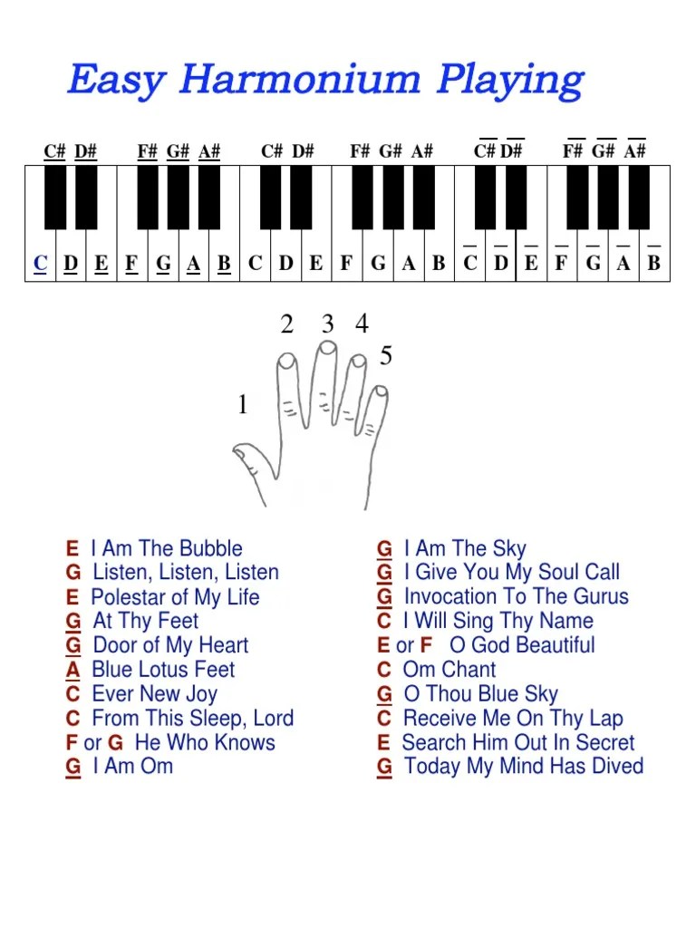 Easy Harmonium Playing PDF PDF Thou Religious Behaviour And