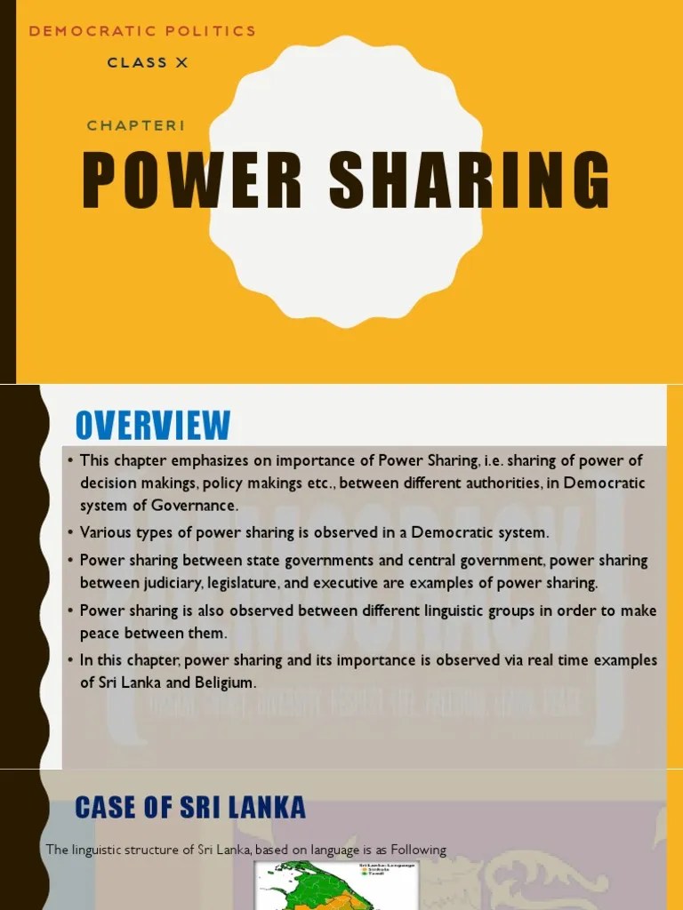 Power Sharing: A Model for Peace, Stability and Development in