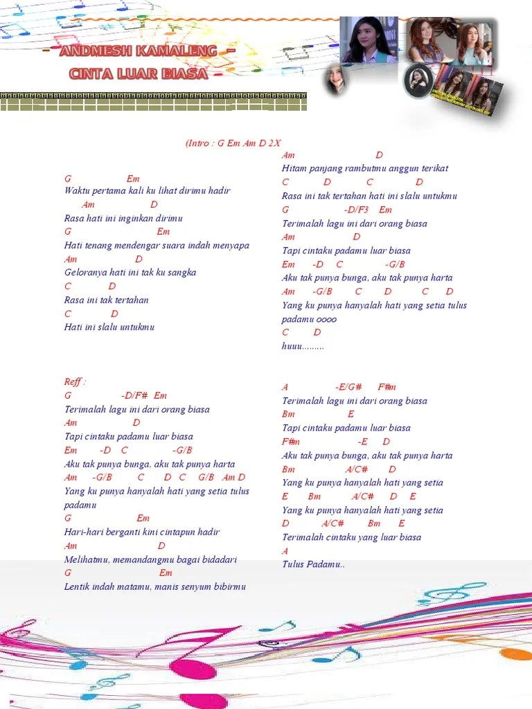 Kunci Gitar Lagu Senyuman Bidadari