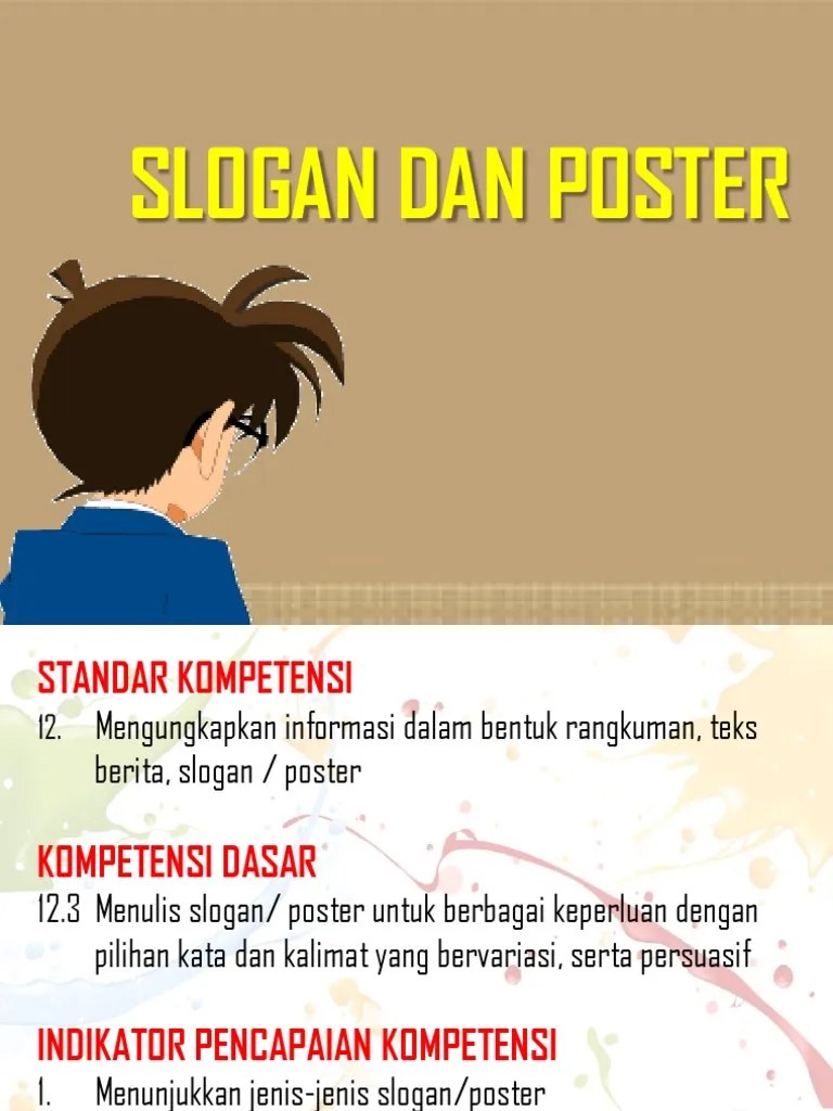 Contoh Kalimat Poster Dan Slogan | Contoh Poster