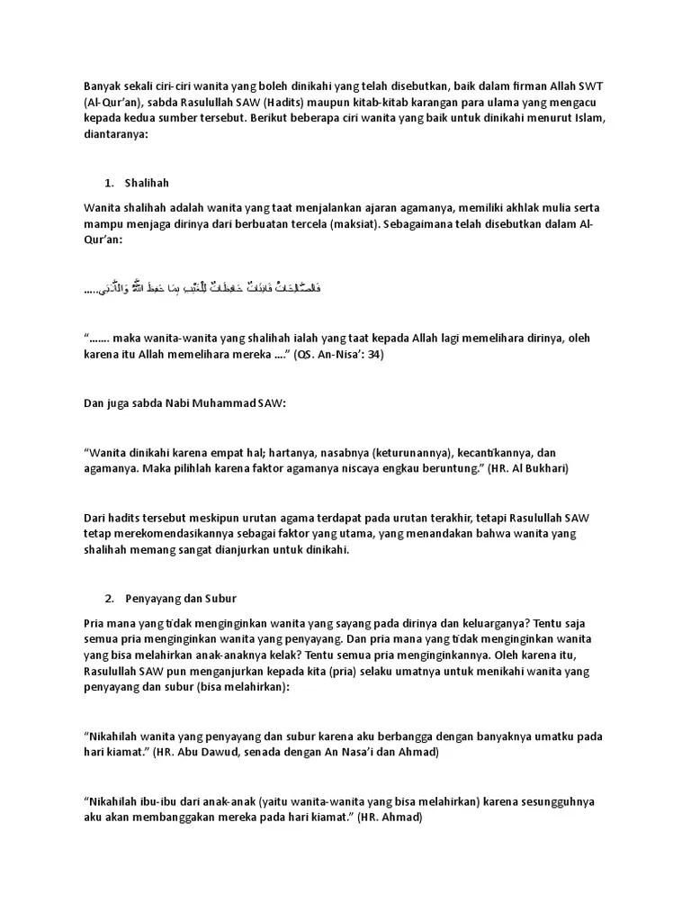 Wanita Yang Tidak Boleh Dinikahi Dalam Islam