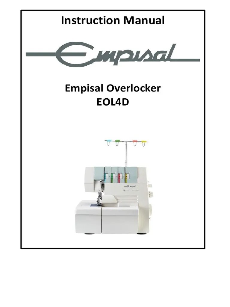 EmpisalEOL4DOverlockerManual1.pdf Seam (Sewing) Sewing Free 30day Trial Scribd