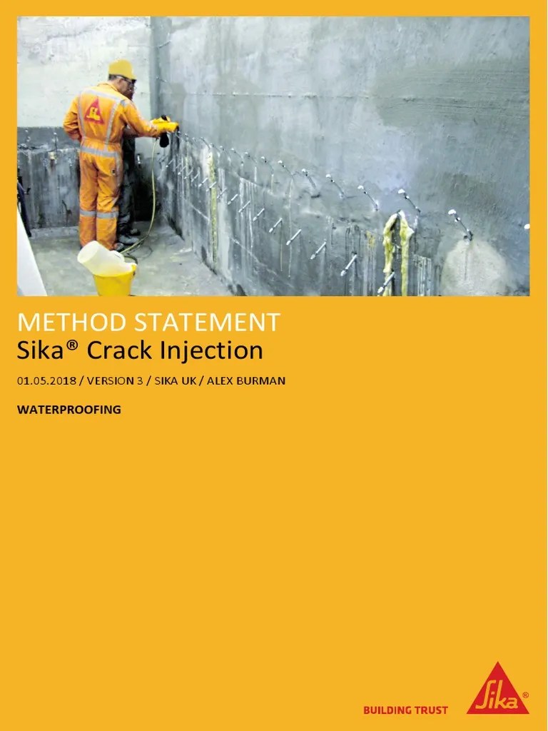 SikaCrackInjectionMethodStatement.pdf Pump Concrete