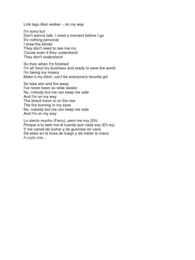 Įrašai plyšys Specialistas lirik lagu alan walker on my way ft sabrina -  knowledgerobots.com