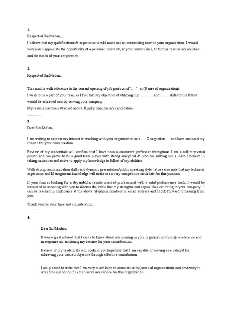 25 Cover Letters Résumé Knowledge