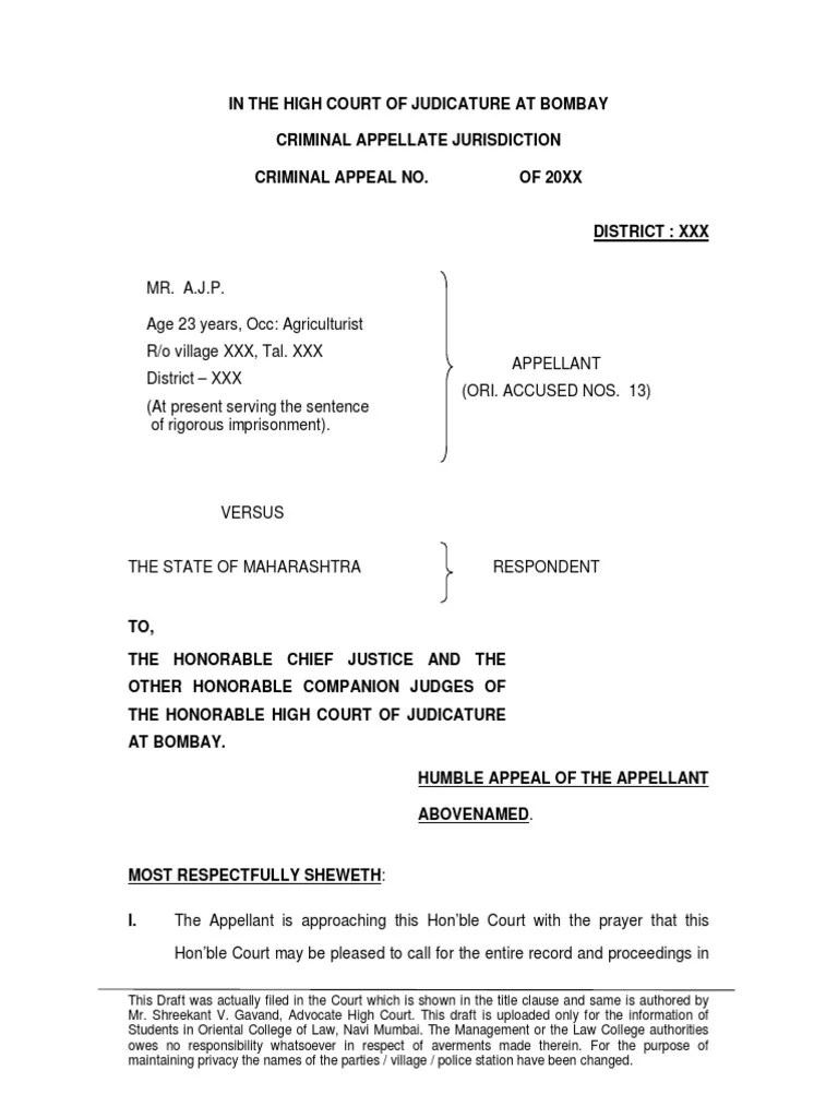 Analysis of an Appeal Against Conviction for Murder Seeking to Quash