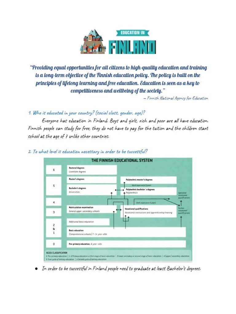 Finland Education PDF Curriculum Educational Technology